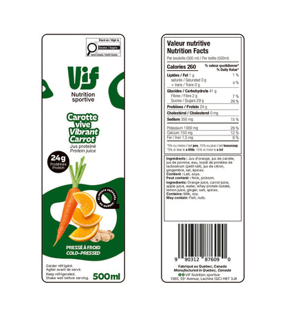 Vibrant Carrots Protein Juice – 6-Pack