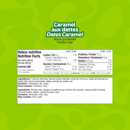 Dates Caramel Protein Bars – 12-Pack