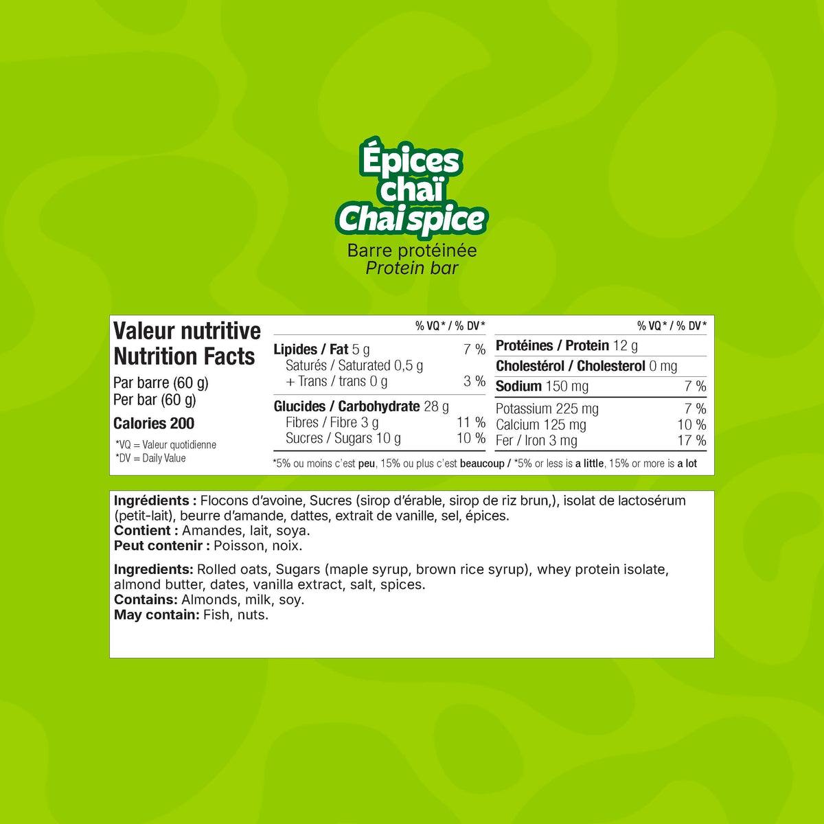 Chai Spices Protein Bars – 12-Pack