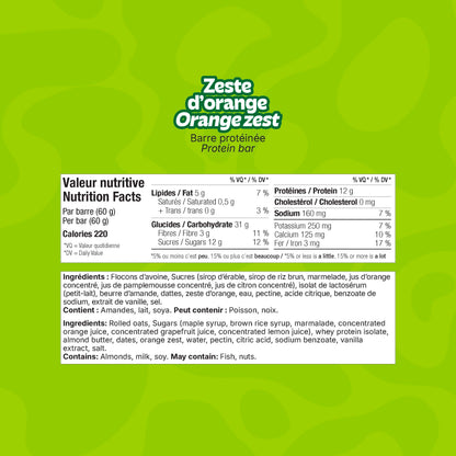 Orange Zest Protein Bars – 12-Pack