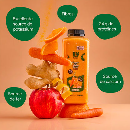 Jus protéiné carotte vive – Lot de 12